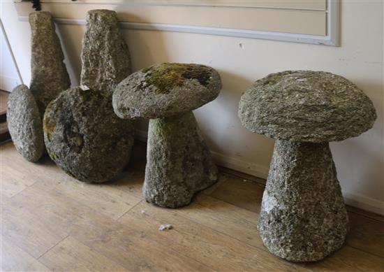 Four staddle stones